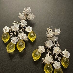 Floral Lemon Drop Earrings